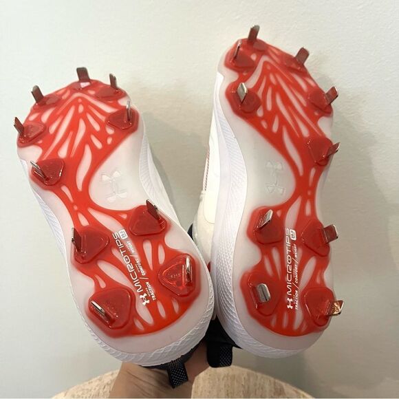 Under Armour Women’s UA Glyde USA‎ MT Softball Cleats Red White Blue 7, New - Picture 12 of 12